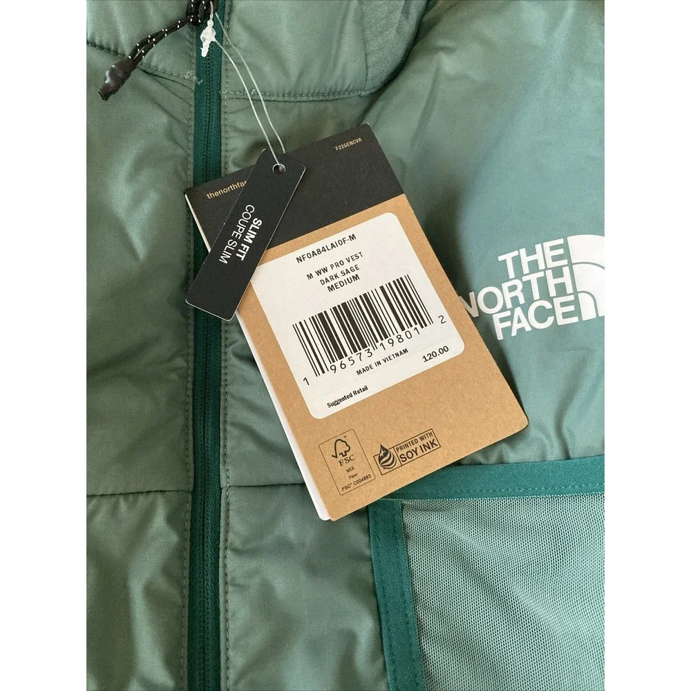The North Face Winter Warm Pro Vest Dark‎ Men's Size Medium Dark Sage Green NWT